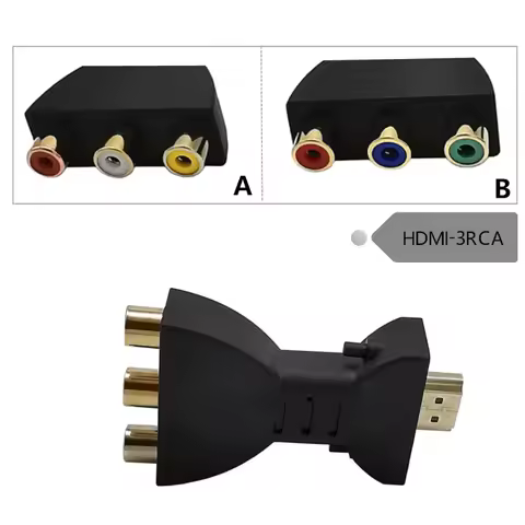 HD player Connect TV Adapter Connector HDMI-Compatible to AV 3RCA Connector Adaptor HDMI-compatible 