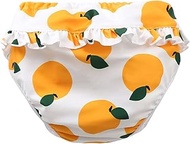 Adorable Reusable Baby Swimming Trunks, Girls' Swim Nappy with Ruffles for Toddlers, 0-4 Years (Smal