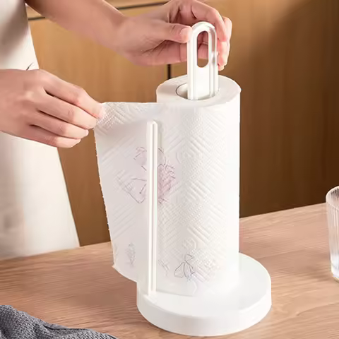 1PC ABS Dining Room Napkin Rack Kitchen Paper Roll Holder Bathroom Towel Stand Kitchen Storage equip