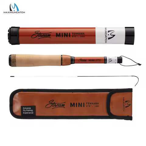 Maximumctach Stream 5FT/6FT Mini Tenkara Fly Fishing Rod 6:4 Action 10/12Sec Telescoping Travel Tenk
