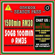 XOX / ONEXOX 50GB 100minit SEASON PASS.