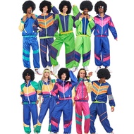 80s Costumes Retro Tracksuit Jacket Shell Hip Hop Suit,90s 80s Outfit for  Party