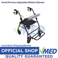 VMED  Premium Adjustable Rollator Adult Walker w/ Chair and Wheels (Taiwan)