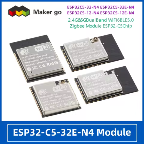 ESP32-C5 2.4G 5GHz Dual Band WIFI6 BLE BLE5.0 Zigbee Module ESPC5-12-N4 ESPC5-32-N4 ESPC5-12E-N4 ESP