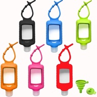 MEMOVAN Travel Plastic Clear Bottles with Silicone Sleeve 6 Pack, Pocket Hand Sanitizer Bottle Refil