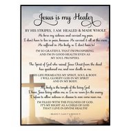 Jesus is my Healer - Scripture confessions | Healing Declarations | Affirmations| Unframed Art Print