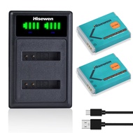Hisewen NB-6L NB-6LH Batteries 2 Pack and Dual LED Battery Charger for Canon PowerShot SX530 HS,SX71