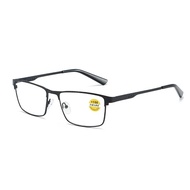 Mens Business Reading Glasses Alloy Big Frame Male Anti Blue Light Hyperopia Presbyopia Prescription