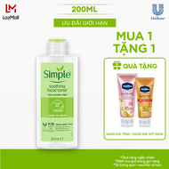 Nước hoa hồng Simple Toner làm dịu và cân bằng độ ẩm cho da - lành tính 200ml [CHÍNH HÃNG ĐỘC QUYỀN]