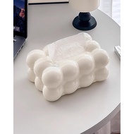 Tissue Box Cover Holder, for Tabletop, Bathroom, Car, Office, White