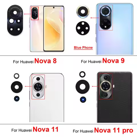 Rear Camera Glass Lens Back Camera Lens For Huawei Nova 8 9 11 Pro 11pro Replacement+Adhesive