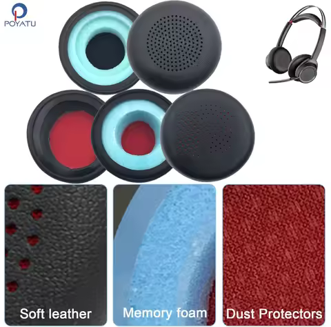Earpads for Plantronics Voyager Focus UC B825/1&2 UC ,BlackWire 5200/C5200/5210/C5220/7225 Headphone