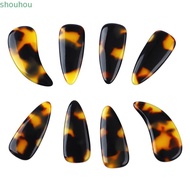 SHOUHMY 8PCS Guzheng Finger Picks, Tortoiseshell Transparent Blue Color Plastic Guzheng Nail Covers,