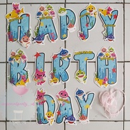 Hbd Baby Shark Pinkfong Happy Birthday Bunting Banner