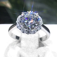 Queen Moissanite Ring Big Pigeon Egg Diamond 5ct 3ct Simulated Crystal Light Luxury Statement Jewelr