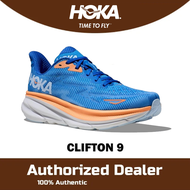 【100% Original】Hoka Clifton 9 Mesh breathable Running Shoes 1127895-CSAA Blue Orange for men size 40