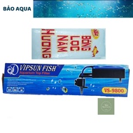 Aquarium Water Filter Pump VS-9800 & Filter Cotton - Vipsun Aquarium Water Filter Pump Set [VS9800]