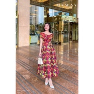 MY WAY Women's Party Dress Elegant Off Shoulder Damask Flared Dress 9MD21352 HT0