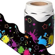 Tenare Glow Bulletin Board Borders Neon Self Adhesive Border Trim 49.2 ft Waterproof Glow in The Dar