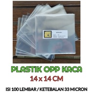 14 x 14 Glass Opp Plastic - 14x14 Opp Plastic Without Glue - 14 x 14 Food Grade Opp Plastic