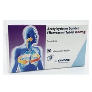 Sandoz Acetylcysteine Effervescent Tablet 600mg 2's x 10 strips Exp: 02/2026