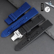 New Leather Watch Strap Replacement Rado Captain Cook Diamond Master Crystal Series Rubber Soft Sili