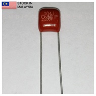 5PCS 104J 100nF 5% 250V, Mylar Polyester Film Capacitor, Pitch 5mm