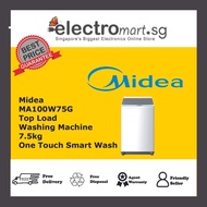 Midea Top Load Washing Machine 7.5kg - MA100W75G - One Touch Smart Wash