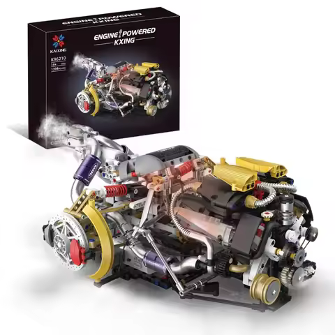 K96210 Pagani Simulation V8 Engine Building Block Model 1394PCS APP-Programmable LED Light Version C