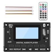 TECHCHIP-Car Bluetooth MP3 Decoder Board LCD Display MP3 Audio Module Speaker Support FM Radio AUX USB Decoding MP3 Player