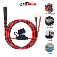 BLACKFUNNY Motorcycle Quick Release SAE Cable With Fuse Terminal O Connector Battery Charger Extensi
