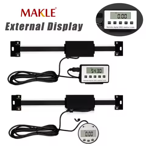 MAKLE 0-150/200/300/400/500mm 0.01 mm DRO Magnetic Remote Digital Readout Digital Linear Scale Exter