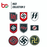 VOL-3 SS WW2 COLLAR TABS CROSS NA-ZIE GERMANY FLAG LOGO PATCH COMPUTER EMBROIDERY BADGE MOST COMPLET