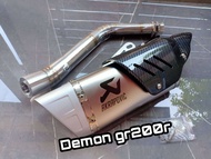 ชุดท่อสลิปออน GPX Demon GR200R(เดมอน จีอาร์200อาร์) ผลิตจากแสตนเลสเกรด 304 อย่างดีสวม 2 นิ้ว(51 มม.)