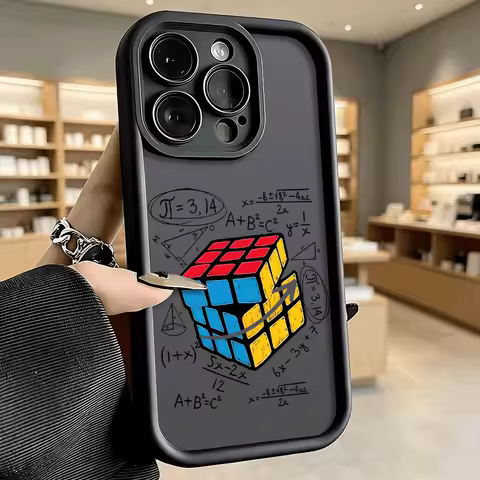 Rubik Cube Math Formula Phone Case Anti Drop Protective Back Cover for Honor X9 X8 X7 X6 Smart 600 4