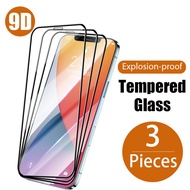 3 Pcs Full Cover Tempered Glass For Apple iPhone 16 16e 15 14 12 13 11 Pro Glass Screen Protector Pr