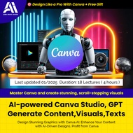 Canva Video Course - AI-powered Canva Studio, GPT Generate Content,Visuals,Texts | Learn Canva 2025