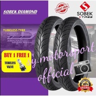 SOBEK TUBELESS TYRE   60/80-17 S1704 BUNGA DIAMOND MAXXIS / CAMEL DIAMOND TAYAR MOTOR