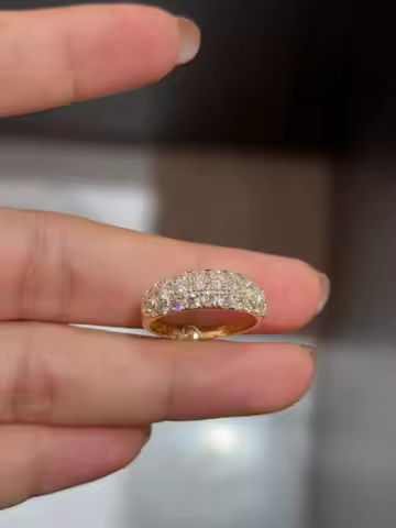 2026 G18K Yellow Gold 1.7ct Lab Grown White Diamonds Rings for Women