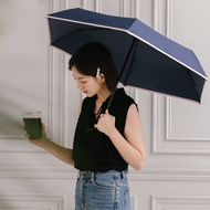 [rento] Sunscreen Color Glue Plain Mini Umbrella-Glass Cyan