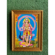 Murugan photo with gold frame - Shri Sai Jothy Store