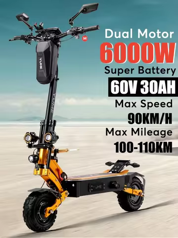 2025 new YUME X11 model hottest 60V 6000W 60V30AH dual electric scooter 11-inch off-road tires, hydr