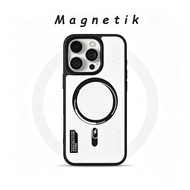 Minimalist White MagneticPOLOS Casing Samsung A07 A27 A17 A37 A57 5G A27 A06 A56 5G A55 S24 Fe A26 S