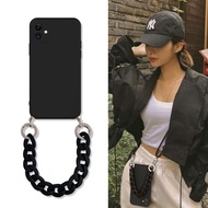 iPhone 13 Pro max 13 Mini Crossbody Lanyard Necklace Marble Chain Case for iphone 12 Pro Max 12 MiNi 11 Pro Max iPhone X silicone Cover