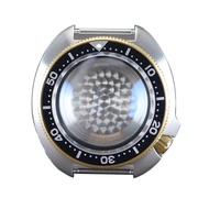 Gold And Silver 44mm Men's Watch Case Mod SKX 6105 Parts Sapphire Crystal Glass For Seiko Turtle Tuna SKX007 SKX013 NH35 NH36 Movement 28.5mm Dial  316L Stainless Steel