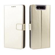 Samsung Galaxy A80 A90 5G A70 A70S A50 A50S A51 Case Card Holder Flip Stand PU Leather Phone Cover