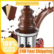 【In stock】4 Tier Electric Chocolate Fondue Fountain Machine for Parties Stainless Steel Chocolate Melt Fondue for Melts Cheese Candy Liqueur BBQ Sauce Dip Strawberries / Apple Wedg