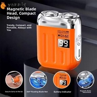 YANMIG Electric Shaver, Waterproof Mini Beard Trimmer, Portable Magnetic Rechargeable Facial Beard T