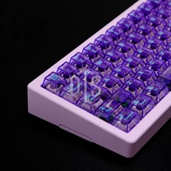 Aifei Purple Neon Clear PC Keycap | Cherry profile 114 buttons through led | Doublet DTS