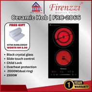 Firenzzi 52cm FRC-2066 | Domino Seramik | Domino Ceramic Built in Freestanding Electric Hob FRC2066 